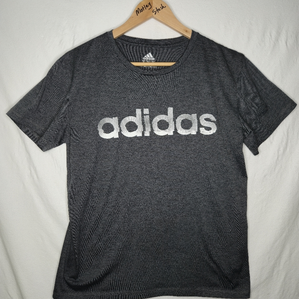 Adidas Ladies Gray Short Sleeved Tee Shirt Size XL